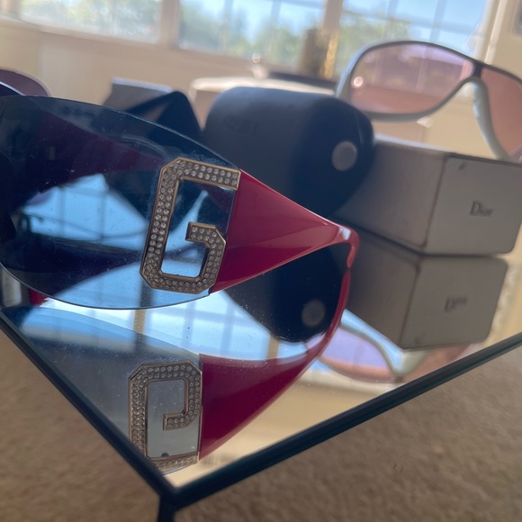 Dolce & Gabbana Sunglasses 893-S Red Black Gold Swarovski Crystal VERY RARE! - Picture 3 of 6